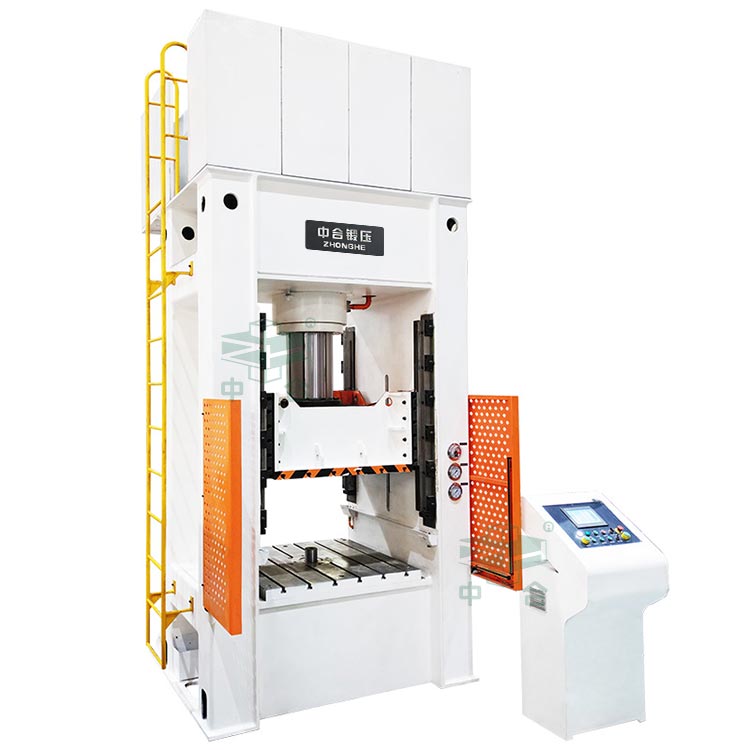 350噸框架式液壓機車間實物.jpg 350噸框架式液壓機車間實物.jpg